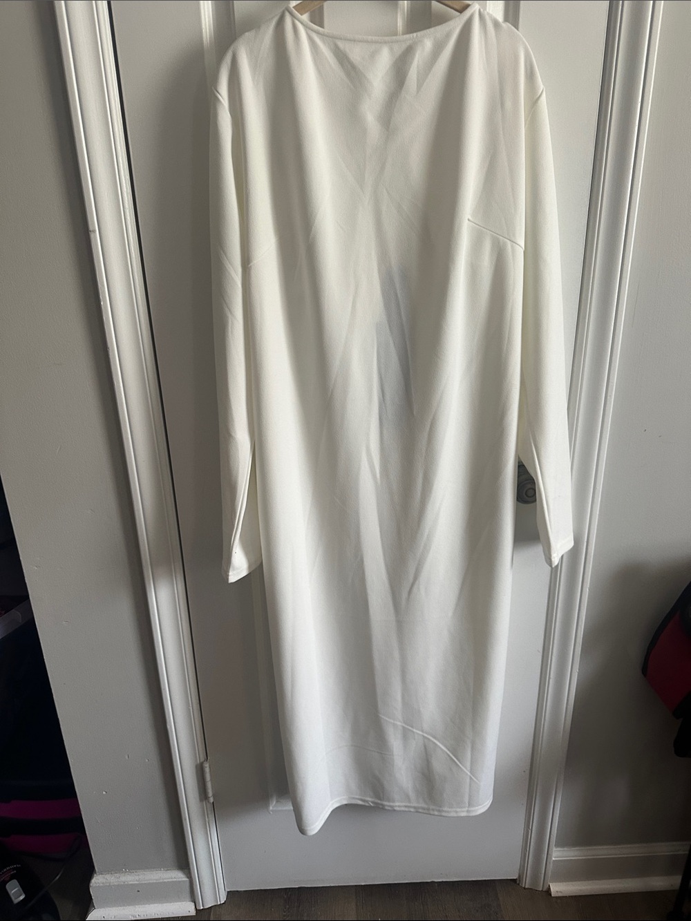 Rebdolls White Long Sleeve Midi Dress